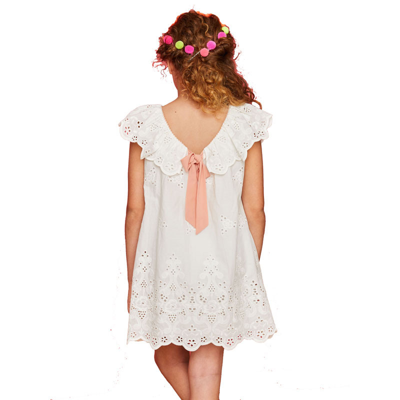 Children lolita lace little princess anna tulle baptism party summer toddler girl kids baby dress