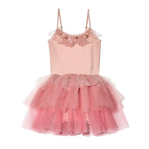 Fashion hot selling quality Custom brand Birthday gift lovely tulle kids dress baby tutu dress