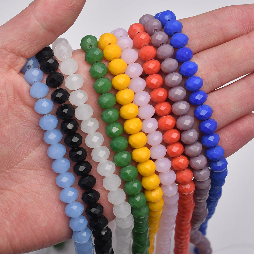 Wholesale Crystal Factory cheap price 3/4/6/8mm Faceted Crystal Tyre Beads Rondelle Glass Beads For Jewelry Making