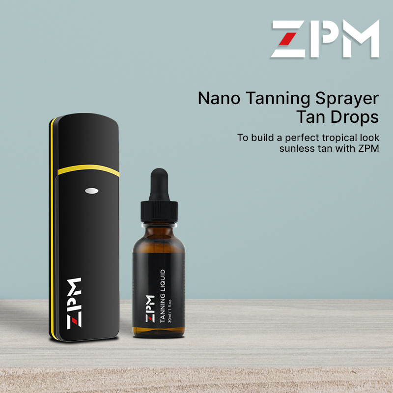 ZPM OEM/ODM Private Label Natural Organic Self Tanning Water Mist Match Professional Spray Tan Machine Use