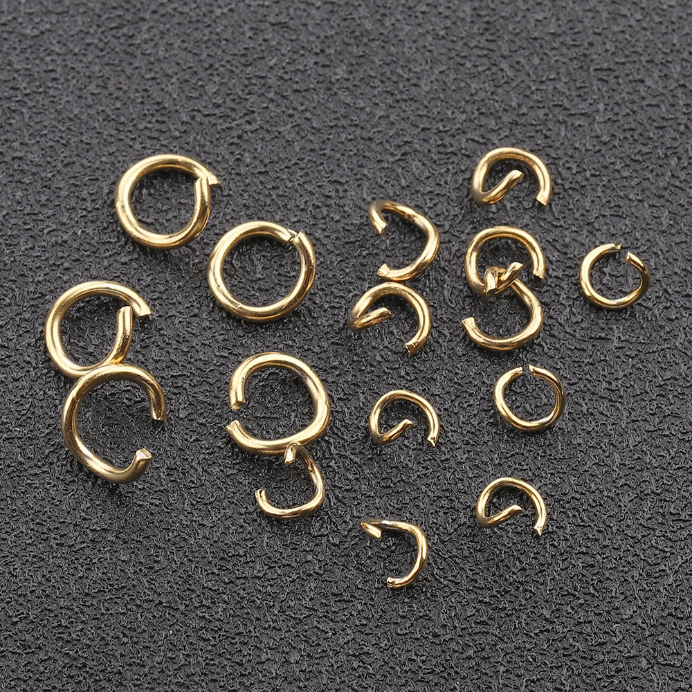 High Quality Stainless Steel 18K Gold Open Jump Rings Wholesale PVD Plating