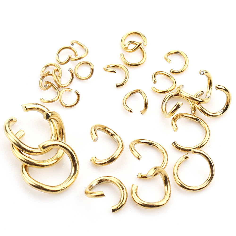 High Quality Stainless Steel 18K Gold Open Jump Rings Wholesale PVD Plating