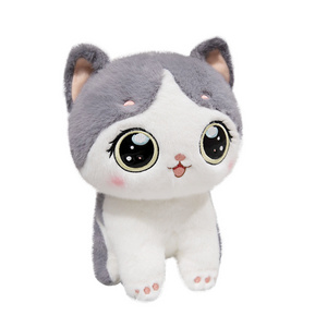 custom kawaii Cat plush toy big eyes cat stuffed animals toy Manufacturer Made Dolls Design Custom Logo Plush