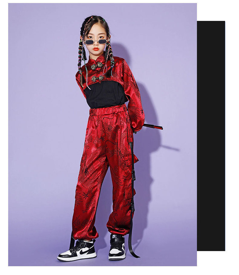 Children's Street Dance Country Fashion Boy Rock Suit Girl Jazz Costume Model Walks Hop Watch