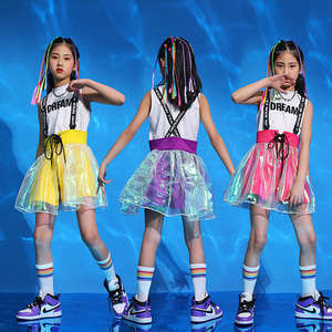 Girls Jazz Dance Clothing Hop Kids Runway Fashion Clothes Model Fashion Girls Cheerleading Costumes