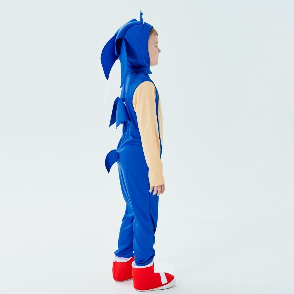 RS807 Children's Sonic Cartoon Sonic Kid Costume Stage Performance Costumes Blue Cosplay Game Costume