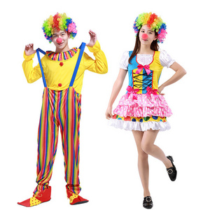 CN01 Masquerade Show Funny Dress Up Cute Clown Costume Adult Clown Clothes Suit 2022