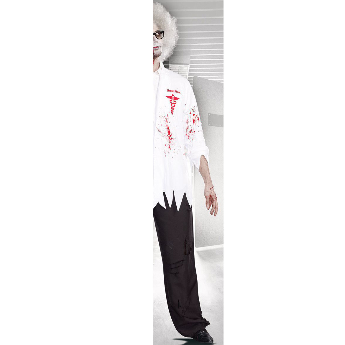 Halloween bloody zombie male doctor suit chainsaw demon male party costume vampire demon show costume