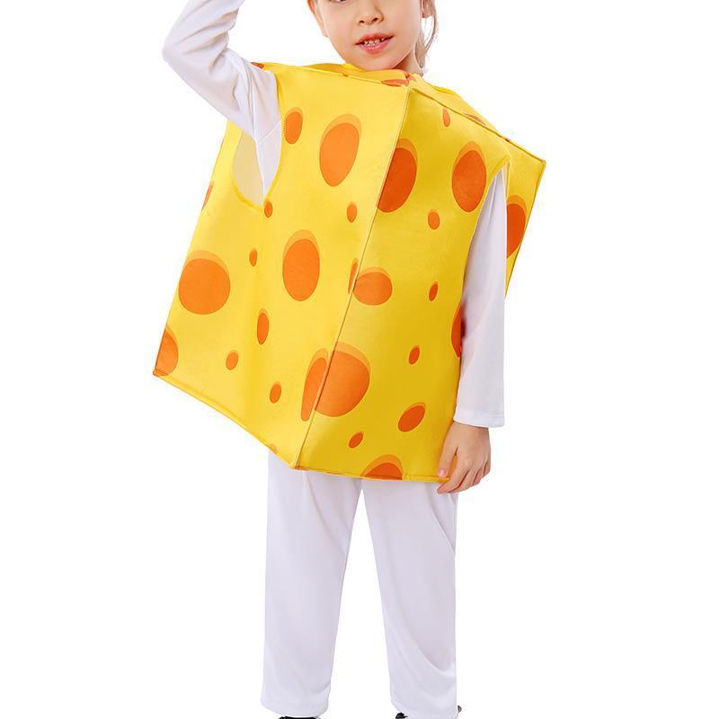 Halloween Cheese Cosplay School Festival Performances Children's Play Food Costumes