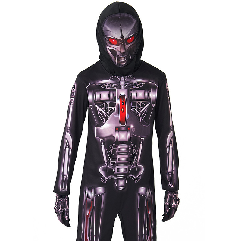 Halloween Costume Cyberpunk Robot Print Cosplay Alien One-piece Children Polyester Unisex Sexy Costumes TV & Movie Costumes