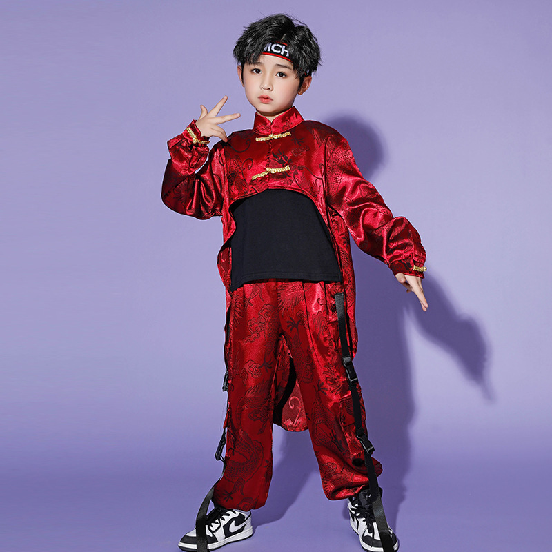 Children's Street Dance Country Fashion Boy Rock Suit Girl Jazz Costume Model Walks Hop Watch