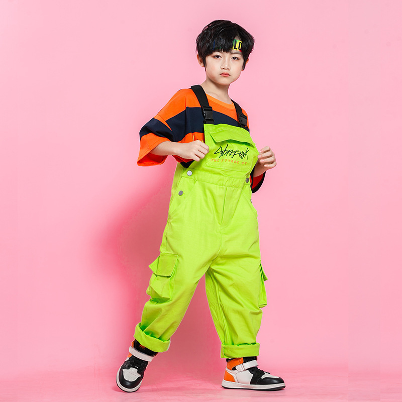 Kids' Hop Jumpsuit Boys' Fashion Suit Girls' Jazz Dance Model Catwalk Costume