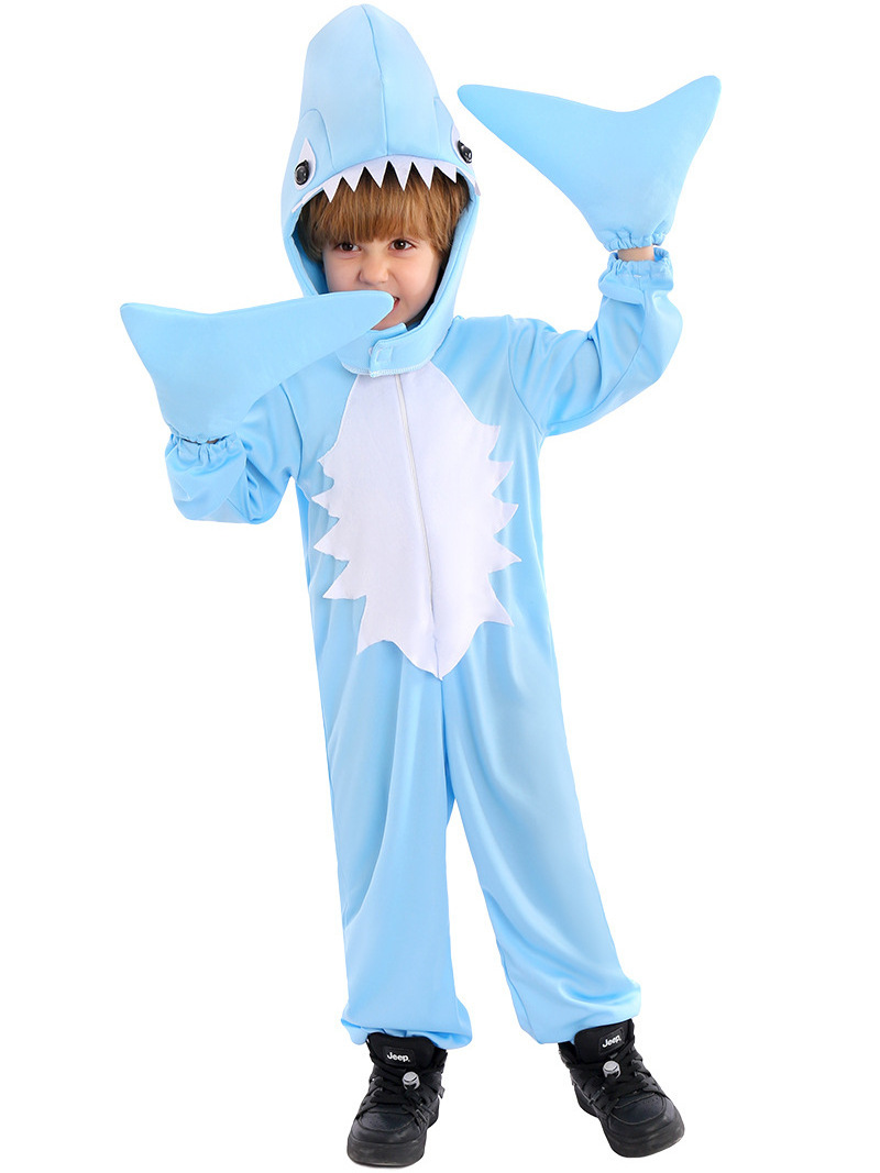 New Stage Show Children's Halloween Animal Onesie Shark Cosplay Costume Kindergarten