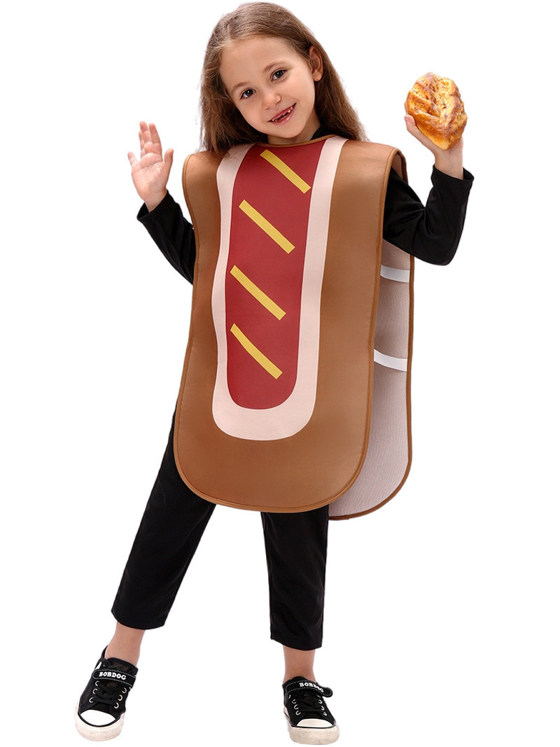 Christmas Hot Dog Sausage Cosplay Costume School Stage Children's Bread Onesie