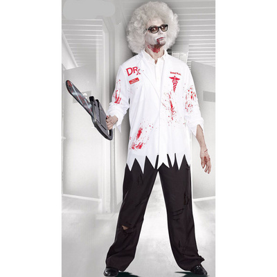 Halloween bloody zombie male doctor suit chainsaw demon male party costume vampire demon show costume