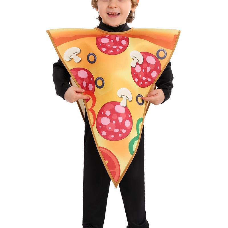 2024 New Halloween Cosplay Children's School Stage Play Role Food Cos Costume Pizza