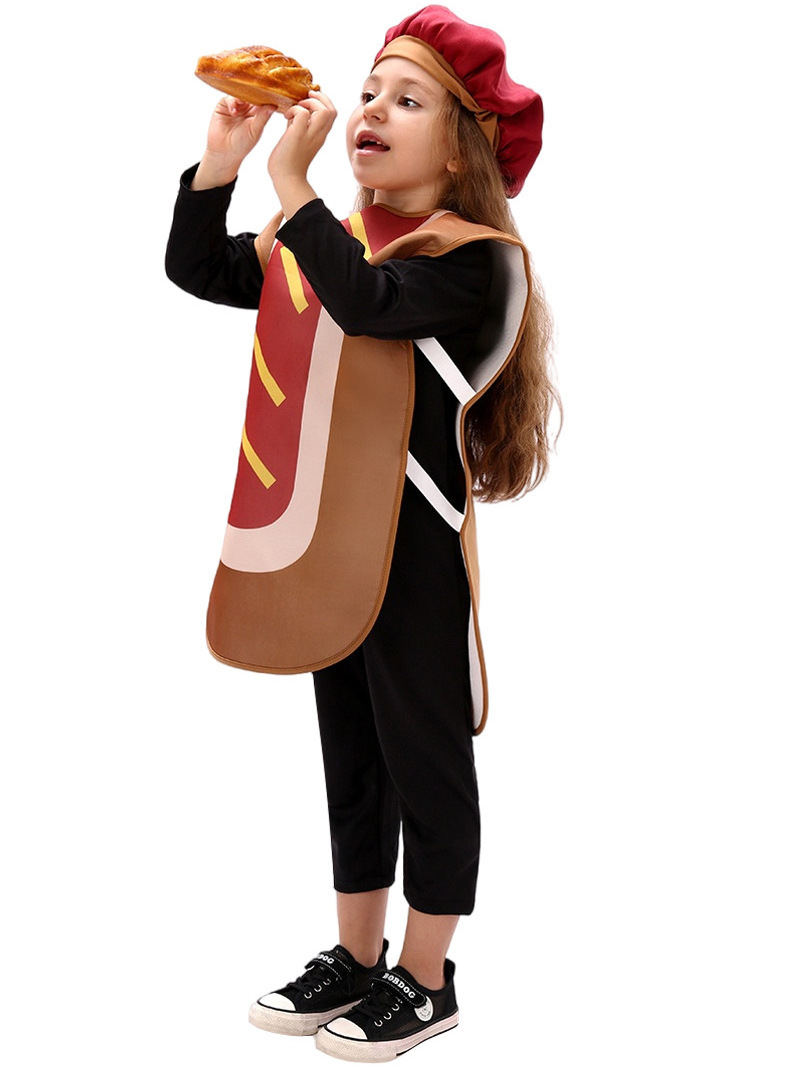 Christmas Hot Dog Sausage Cosplay Costume School Stage Children's Bread Onesie