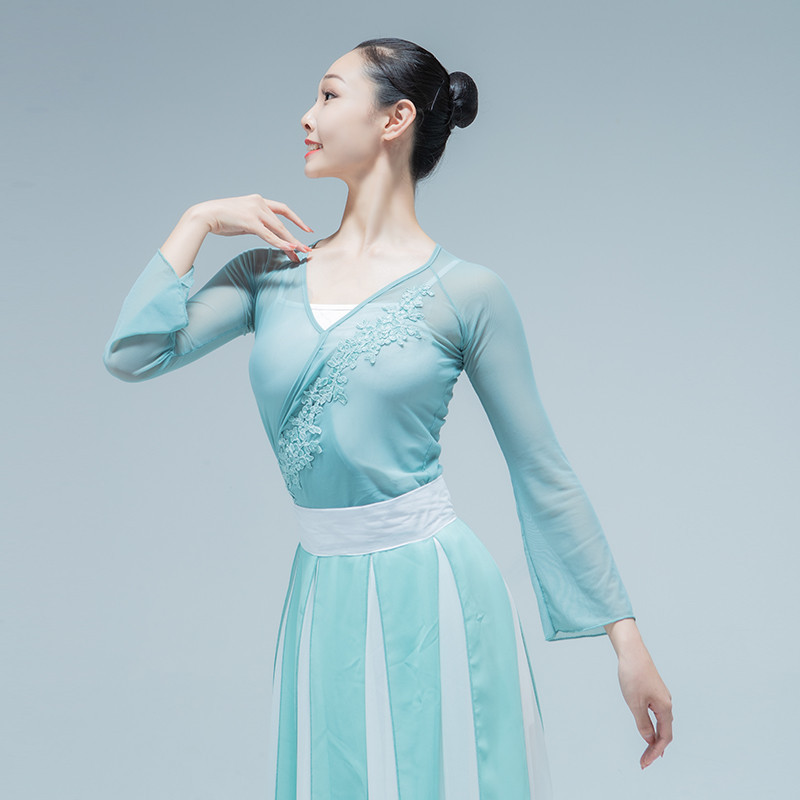 Classical Training Dress Female Suit Chinese Style National New Body Rhyme Ancient Wind Dance Gauze Modern Elegant Costume