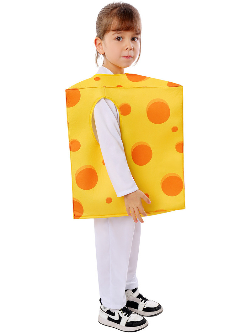 Halloween Cheese Cosplay School Festival Performances Children's Play Food Costumes