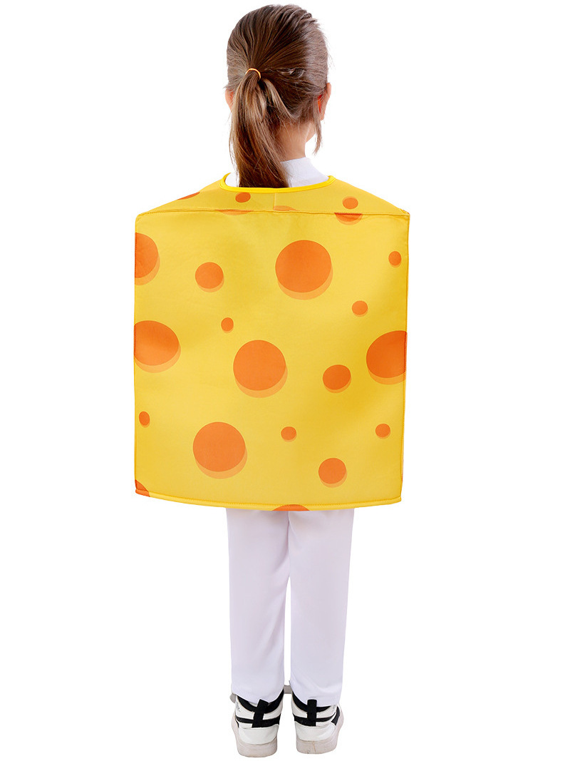 Halloween Cheese Cosplay School Festival Performances Children's Play Food Costumes