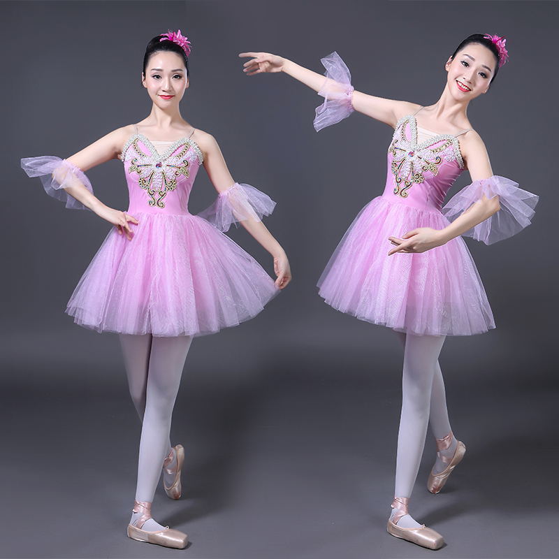 Dance show performance swan blue adult sling ballet dress TUTU