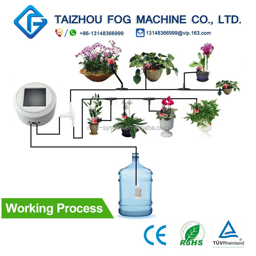 battery power automatic plant watering system garden drip irrigation system