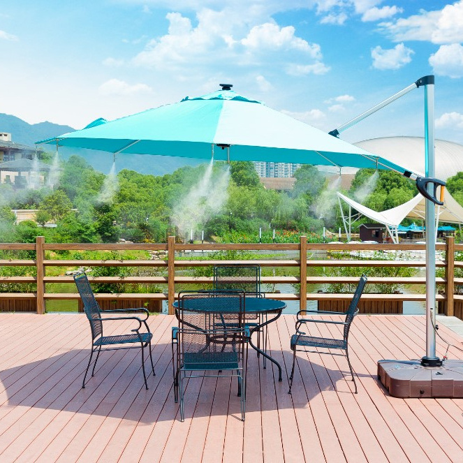 patent design 3.5m deluxe roma mist parasol cooling misting umbrella