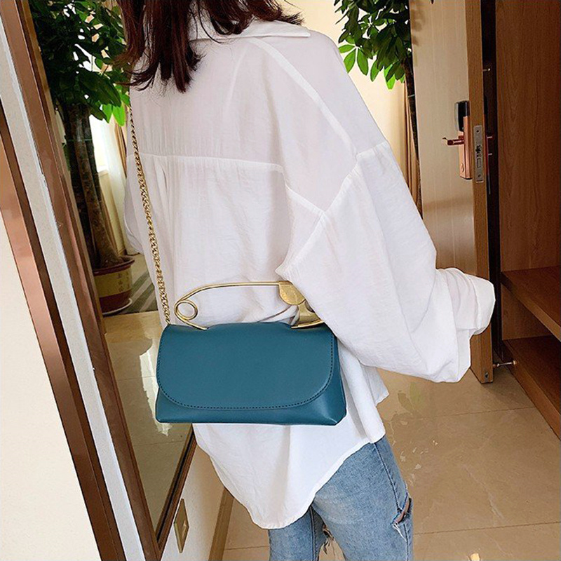 Luxury fashion design unique purses and handbags ladies hand bags shoulder crossbody clutch saftey pin bag for women