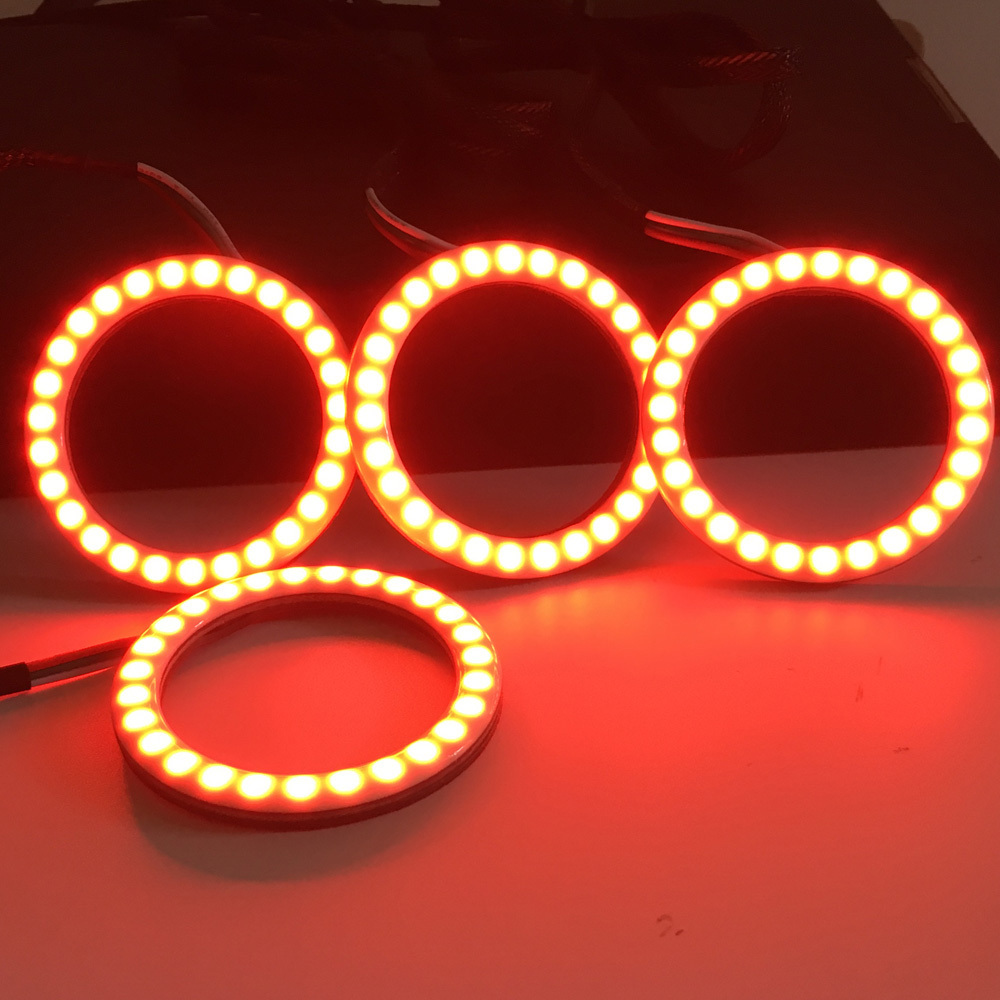 12v misun auto multi colors rgba chasing halos led angel eyes