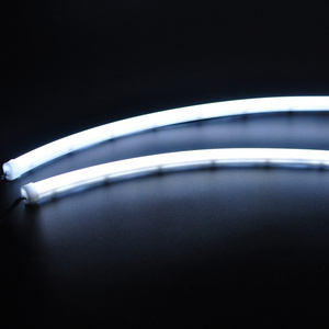 Factory direct car led tear light guide light bar 60CM decorative soft light bar dual color turn signal 30CM 45CM silicone strip