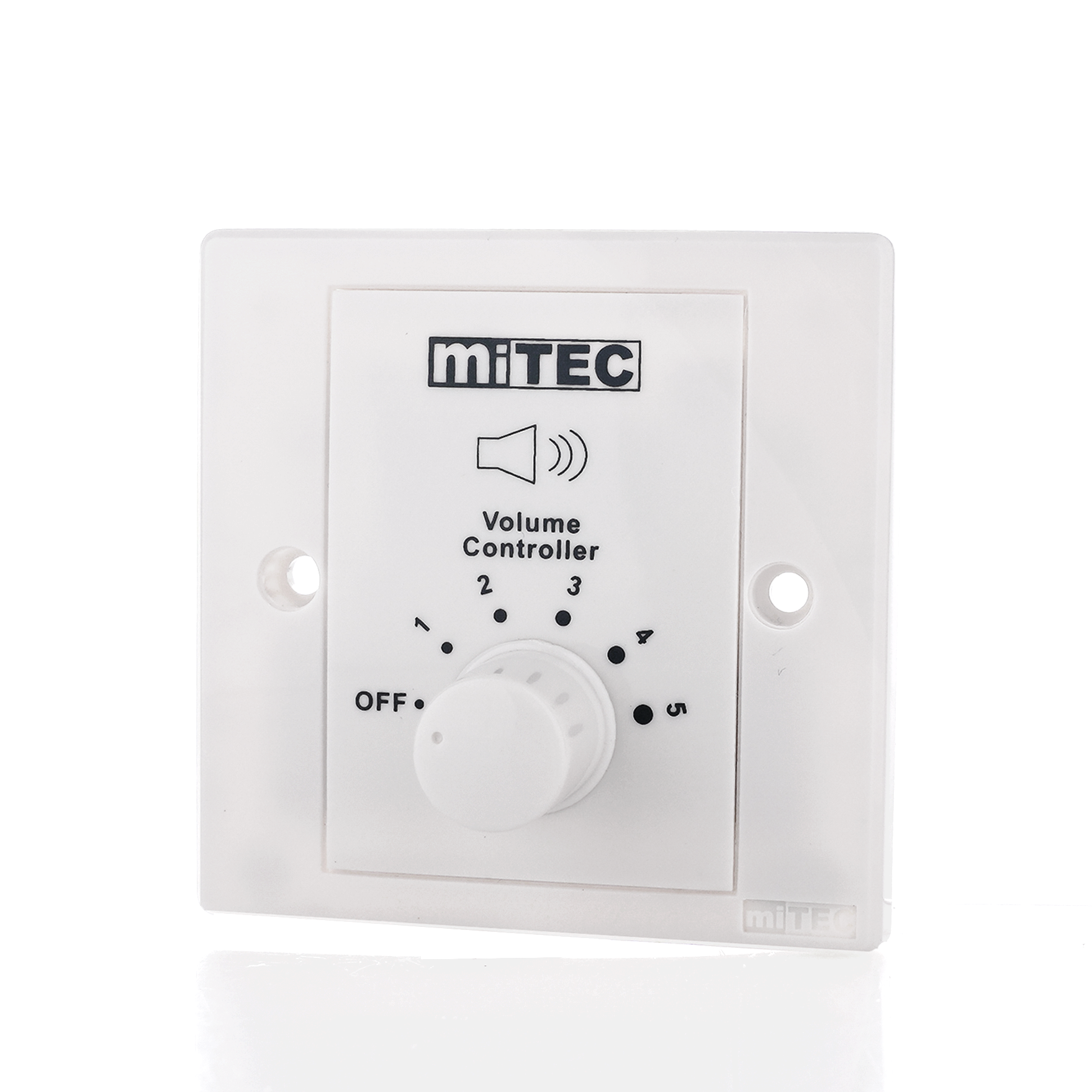 miTEC PA Audio Volume Control Switch In-Wall Metal Stainless Steel Stereo Loudness Controller Panel