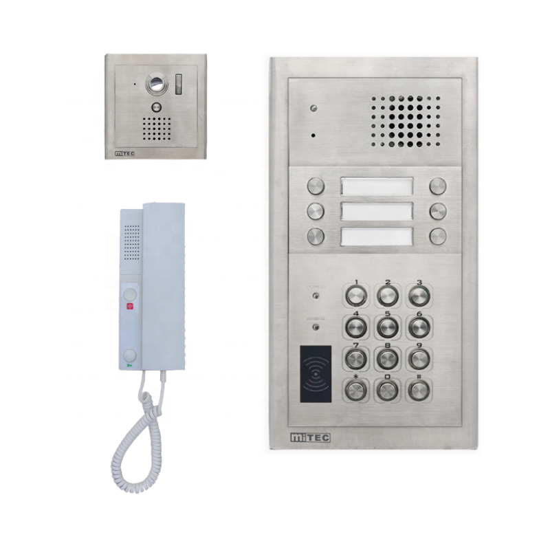 miTEC Modulize Entrance Station Intercom System Multi Apartment Audio Video Intercom Door Phone Wired