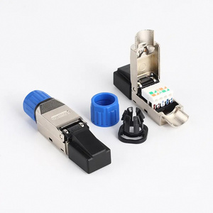 Installable Quick Lock RJ45 Connector Toolless Ethernet CAT6 RJ45 Coupler Femail Male RJ45 Connector