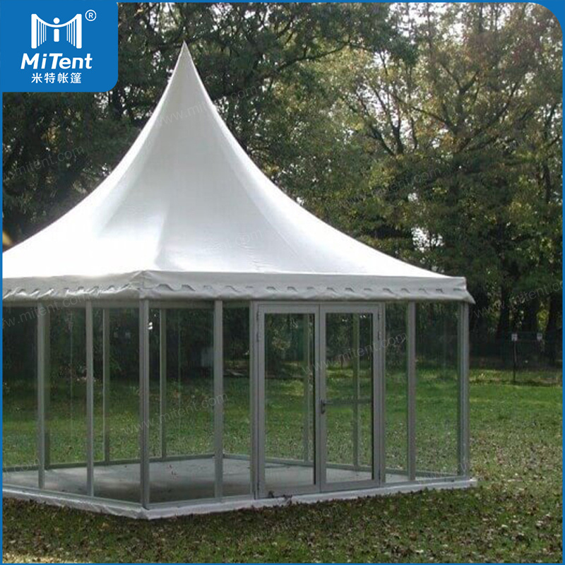 Guangzhou Outdoor Tent Glass High Peak Pergola Canvas Tent Marquee Tent 20x20