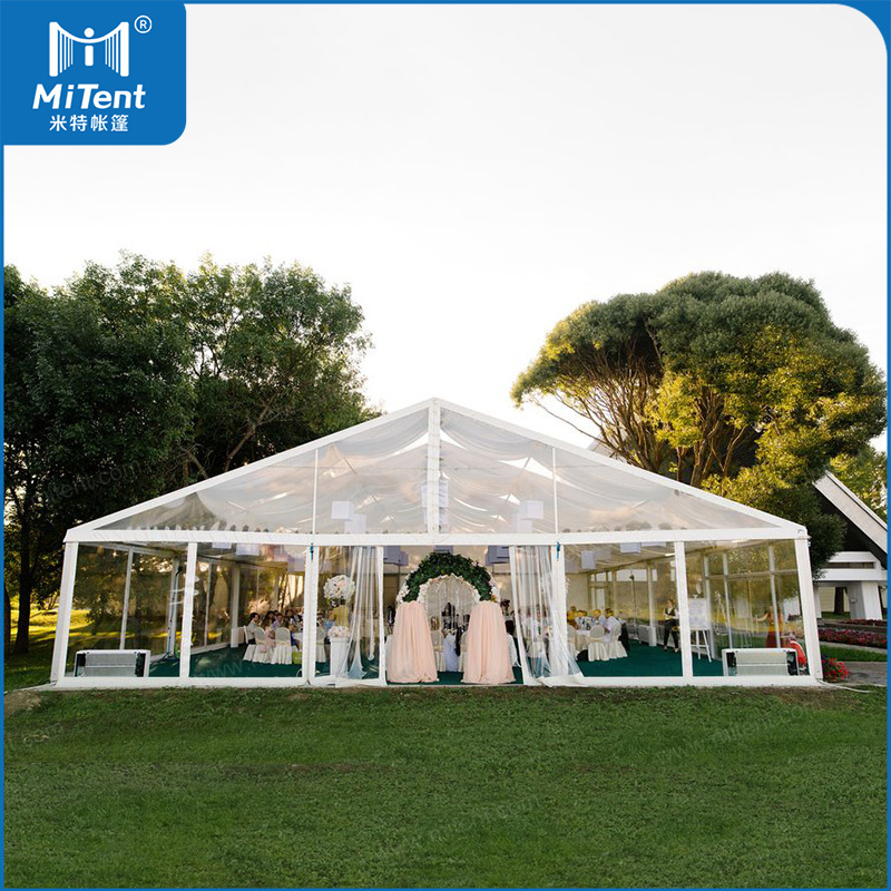 Outdoor Luxury 15x20m 200 Seaters Clear Roof Marquee Tents Transparent for Wedding Party