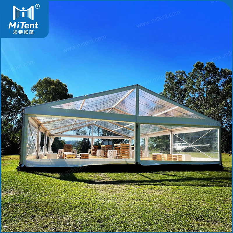 Romantic A Frame Party Tent 10x45m 300 Seats Tent for African Outdoor Wedding Reception Events