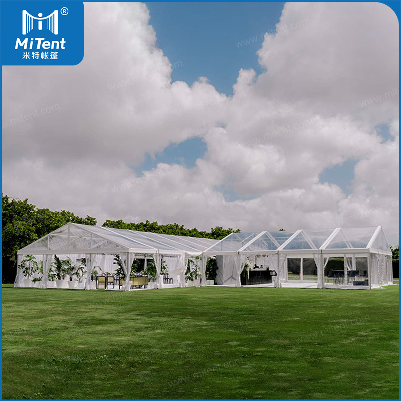 Outdoor PVC Tent Wedding Glamping Tent Outdoor Aluminum Frame Structure Marquee Tent