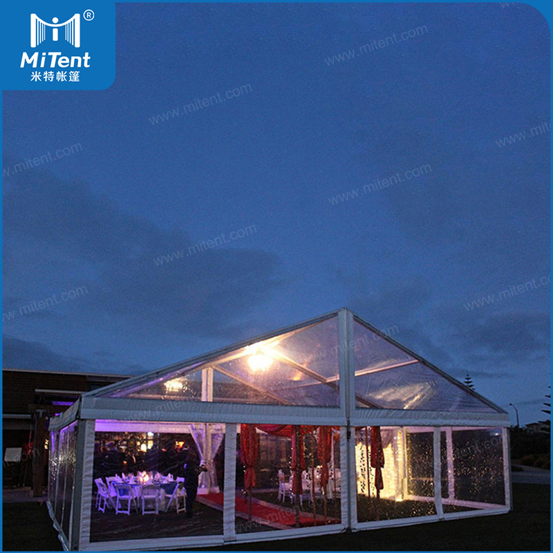 Romantic A Frame Party Tent 10x45m 300 Seats Tent for African Outdoor Wedding Reception Events