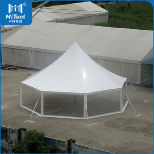 Guangzhou Transparent Octagon Pole Safari Canopy Tent for Outdoor Wedding Events Pagoda Tent