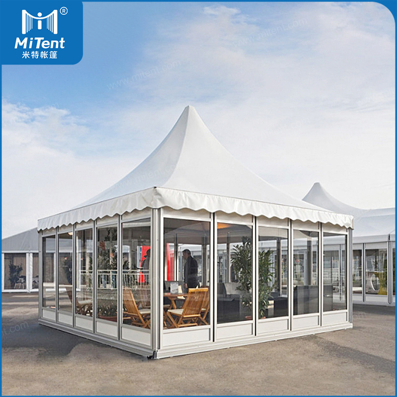 Guangzhou Outdoor Tent Glass High Peak Pergola Canvas Tent Marquee Tent 20x20