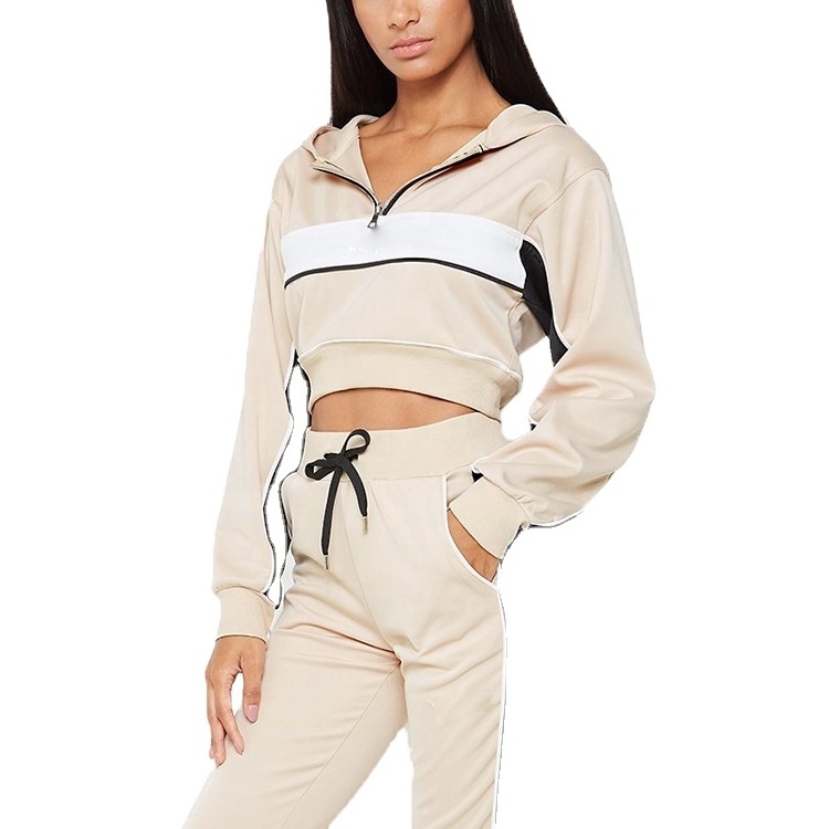 Women Tracksuit Sweat Suit Sexy Athletic Track Suits In Sky Blue Colors