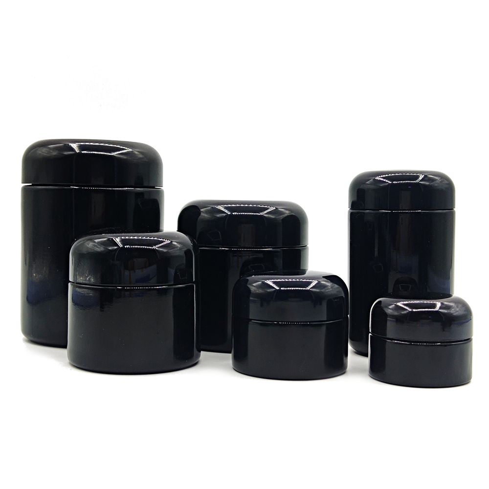 5g10g15g30g50g60g100g120g200g250g Dark Violet UV Glass Jar/Smell-Proof Ultraviolet Storage UV Stash Jar Container