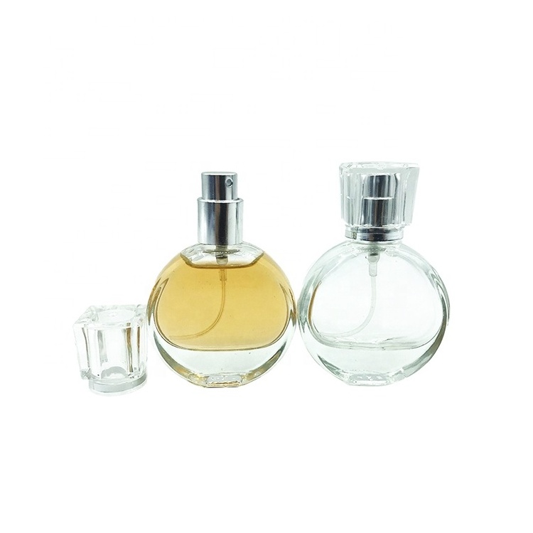 Cheap empty special design perfume bottle Cologne bottles 20ml Disc shaped perfume glass bottle