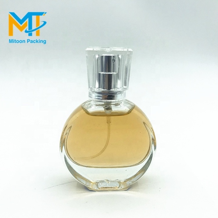 Cheap empty special design perfume bottle Cologne bottles 20ml Disc shaped perfume glass bottle