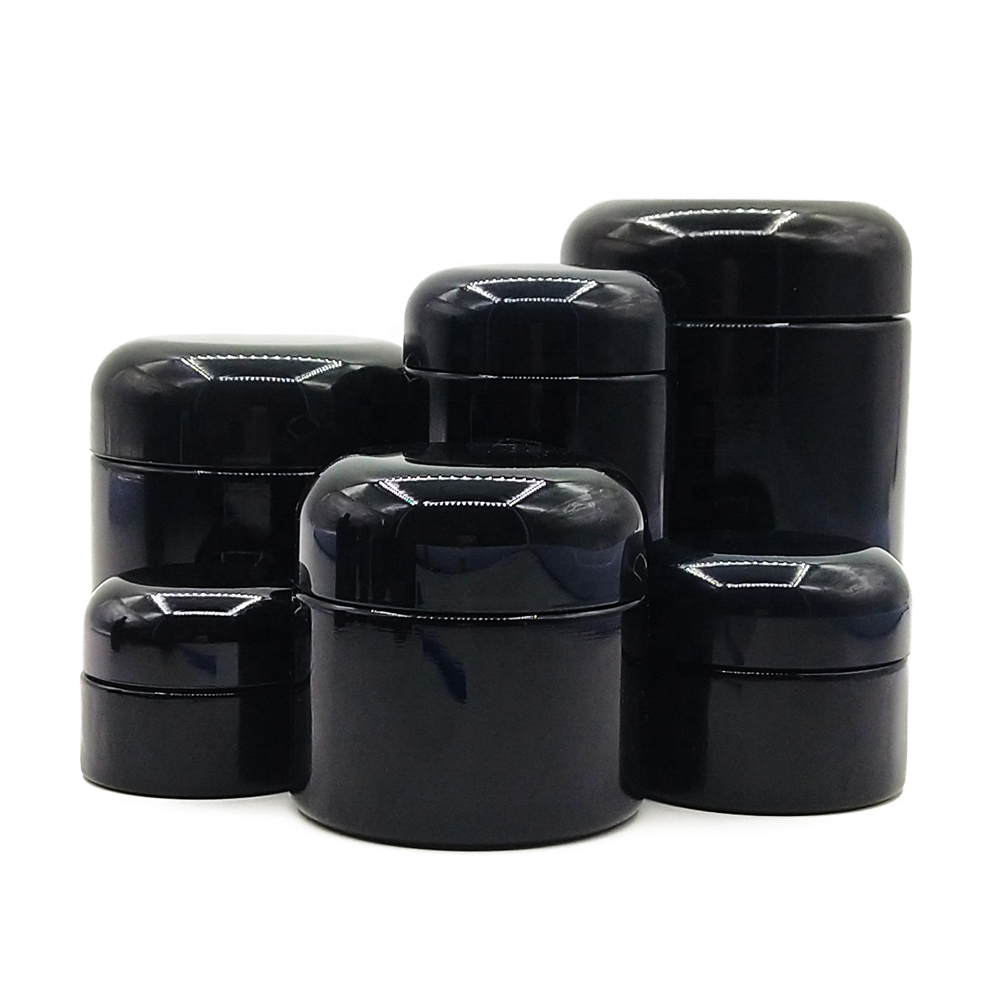 5g10g15g30g50g60g100g120g200g250g Dark Violet UV Glass Jar/Smell-Proof Ultraviolet Storage UV Stash Jar Container