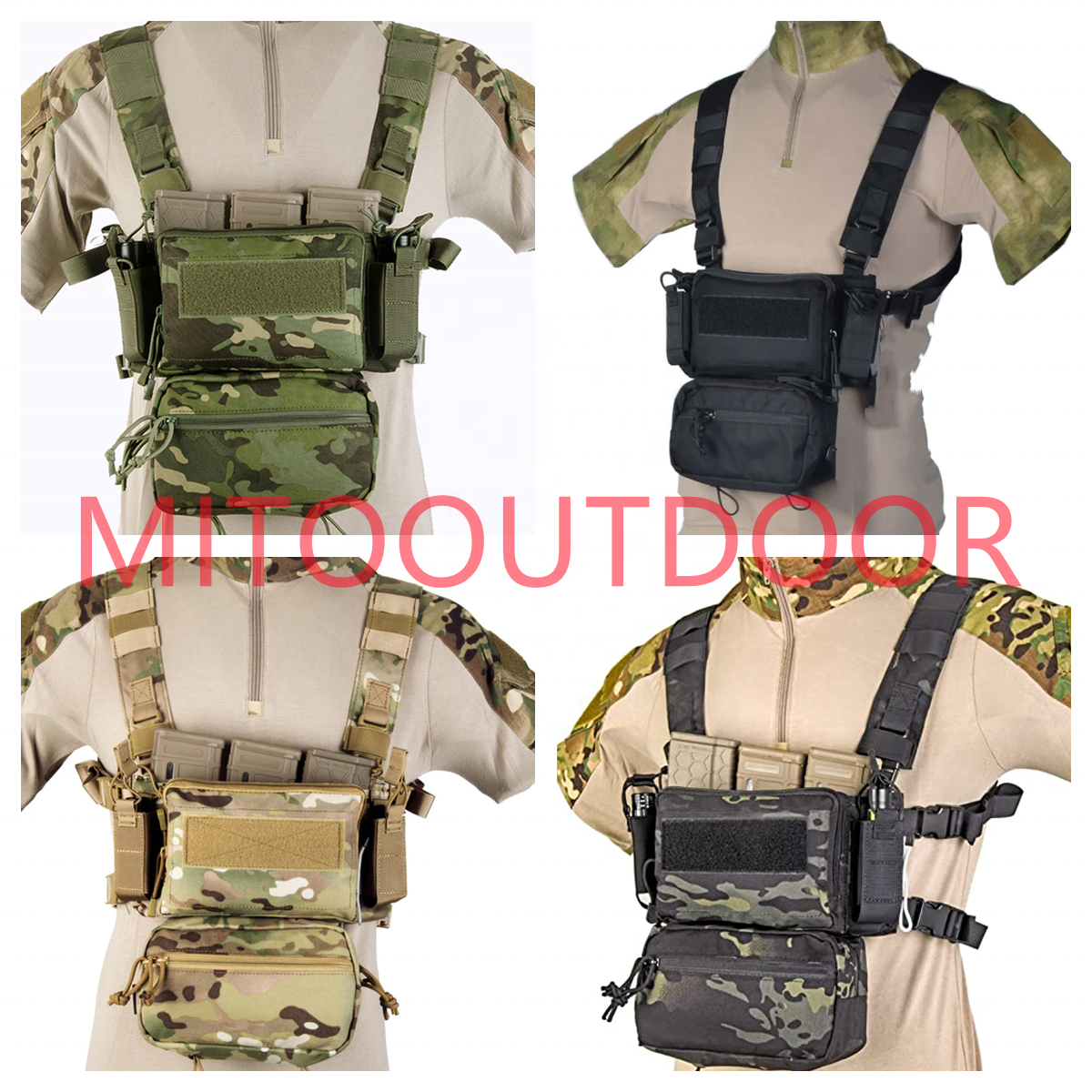 D3 Tactical Chest Rig - Ranger Green ak vest with mag MCB black Magazines pouch men chaleco