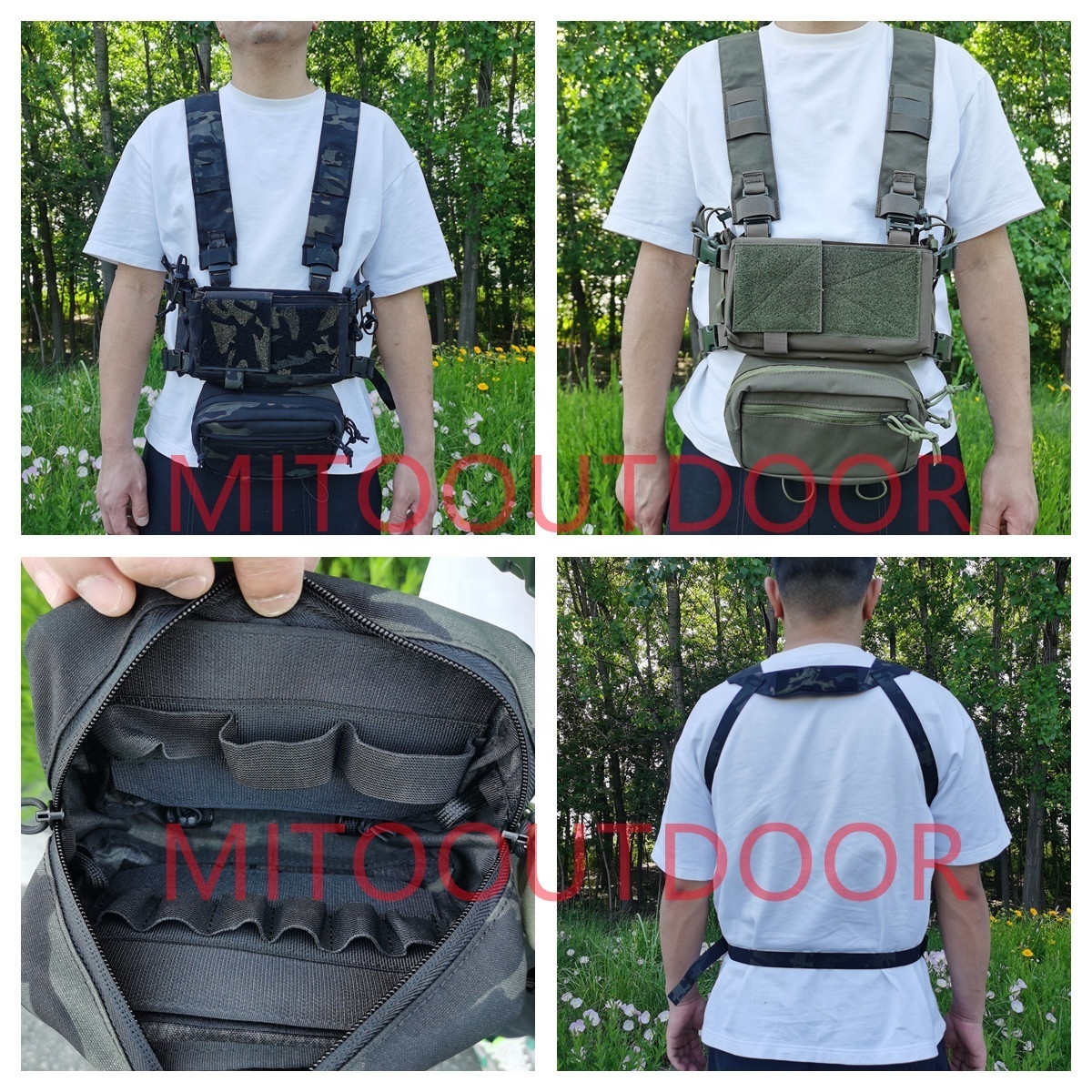 500D Codura Modular air soft AK AR mag pouch MK4 chest rig multicam MC