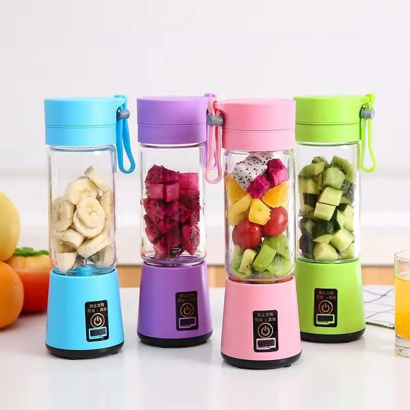 Wholesale Portable Rechargeable 6 Blades Juicer Blender USB Personal Safety Mini Freshly Squeezed Juice Mixer Household Use