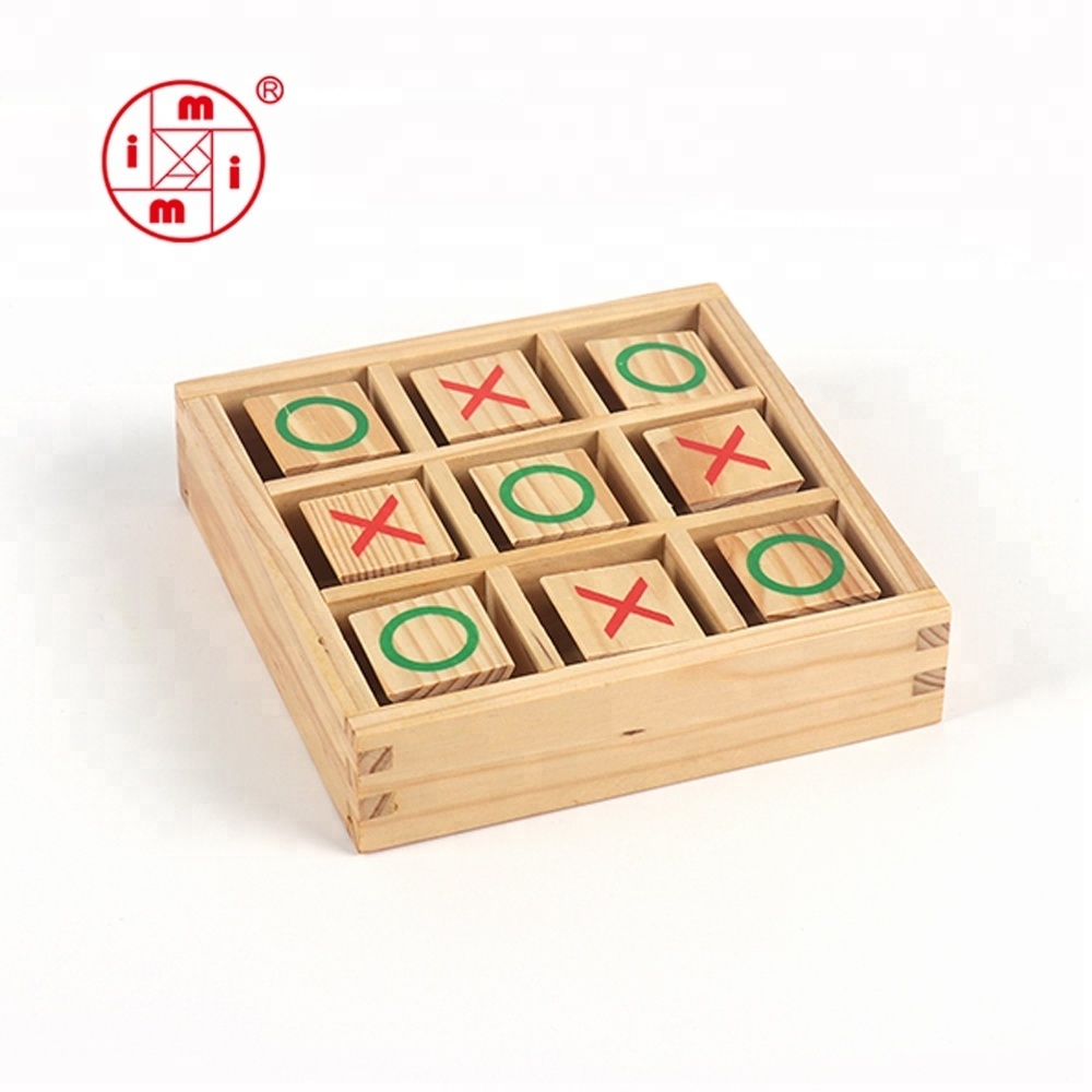 Promotion tic tac toe wooden board game for kids