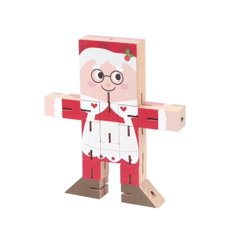 Wooden Puzzle Man Colorful Wooden 3D Robot Puzzle IQ Brain Teaser Intelligence toys For Kids And Adults